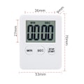 Miniatyrbillede 5 af 8: Tynd Køkken Timer Timer Storskærm Digital Magnetisk Nedtælling - Sølv Silver