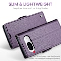 Pikkukuva 9 / 10: CASEME Retro Lompakkokotelo Pixel 8a Purple