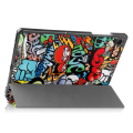 Miniatyrbillede 2 af 7: Trifoldet stativetui til Samsung Galaxy Tab A9+ 11" - Grafitti Multicolor