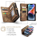 Miniatyrbillede 7 af 7: CASEME iPhone 15 2-i-1 Pung Telefonskal - Brun Brown