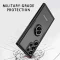 Miniatyrbillede 2 af 8: Samsung Galaxy S22 Ultra Fingerring Kickstand Hybrid Taske - Sort Black