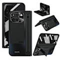Miniatyrbillede 1 af 6: Til Google Pixel 9 Pro Fold 5G Etui Kickstand med Hærdet Glasfilm, Stylus - Sort Black
