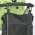 Miniatyrbillede 5 af 7: 2 PCS Fast Velcro+klapvognkrog i aluminiumslegering til barnevogn Black