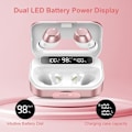Miniatyrbillede 9 af 9: Q26 Bluetooth headset Digital Display In-Ear trådløse hovedtelefoner PowerBank funktion - Lyserød Pink