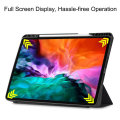 Pikkukuva 5 / 9: iPad 12.9" Pro 2021 kolminkertainen jalustan tabletin kotelo - älä koske Black
