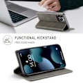 Miniatyrbillede 7 af 7: AUTSPACE A01 Retro Wallet Case for iPhone 13 Pro - Blue Blue