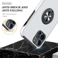 Miniatyrbilde 4 av 7: iPhone 14 Pro Finger Ring Stativ Hybrid Etui - Sølv Silver