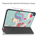Miniatyrbillede 10 af 10: Trifoldet stativetui til iPad 10.9 (2022) Tabletcover - Enhjørning Multicolor