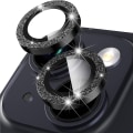 Pikkukuva 1 / 5: iPhone 15 / 15 Plus Ring Circle Lens -elokuvasetti Glitter Black