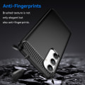 Miniatyrbillede 3 af 5: Til Samsung Galaxy A35 Cover Til Telefon TPU Carbon Fiber Texture Slim-Fit Black