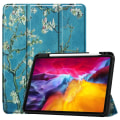 Pikkukuva 1 / 8: For iPad Pro 11 2021 Tri-fold Stand Tablet Case Cover - Flower Multicolor