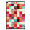 Miniatyrbillede 8 af 8: Apple iPad 10.2 Mønster PU Trifoldet Stand Tablet-Taske - Farverige Firkanter Multicolor