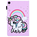 Miniatyrbillede 3 af 8: For Samsung Galaxy Tab A9 Flip Stand Case PU Leather Pattern Tablet Cover Multicolor