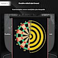 Miniatyrbillede 2 af 8: Dobbeltsidet magnetisk dartskive indendørs/udendørs dart 17-tommer magnetisk klud + 6 dart Green