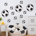 Miniatyrbild 3 av 8: Fotbollsmönster Väggdekal Fotbollsdekal för barnrum Pojke sovrum Vit