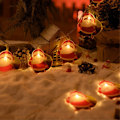 Miniatyrbild 1 av 2: 1,5 m 10 LED-lampor Santa Claus String Light Dekorativ - Tomten Vit