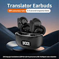 Miniatyrbillede 4 af 9: 150 Sprog Oversættelse Oversætter Smart Voice Bluetooth In Ear-hovedtelefoner - Hvid White