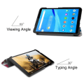 Miniatyrbild 3 av 9: Tri-fold Fodral till Lenovo Tab M7 (3rd Gen) - Butterflies Vit