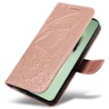 Miniatyrbilde 5 av 9: Etui med stativ, lommebok og sommerfuglmønster til Samsung Galaxy S24 FE Pink gold