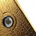 Miniatyrbild 11 av 11: Fodral iPad Air / iPad 9.7 2017 & 2018 360 rotation Krokodil Guld Guld