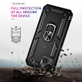 Pikkukuva 4 / 7: iPhone 14 Iskunkestävä TPU+PC Kickstand Puhelinkotelo Autoon kiinnitettävä metallilevy - musta Black