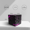 Pikkukuva 4 / 7: Fidget Toy Infinite Cube Stress Relief Flip Block - Musta-Keltainen Yellow