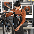 Miniatyrbilde 4 av 11: WEST BIKING Forkle Forkle i lerret for trearbeidere og mekanikere Black