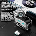 Miniatyrbilde 5 av 9: MK47 Mekanisk Spill Bluetooth In-Ear Hodesett - Sølv Silver