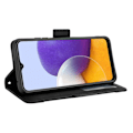 Miniatyrbillede 3 af 7: Wallet Stand Flip-telefonetui til Samsung Galaxy A22 5G - Sort Black