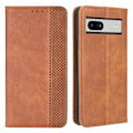 Miniatyrbillede 1 af 5: Google Pixel 7a Stand Telefontaske Fuld Beskyttelse Pung Cover - Brun Brown