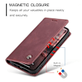 Miniatyrbillede 8 af 8: CASEME Retro tegnebog taske til iPhone 15 Plus - Rød Red