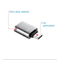 Pikkukuva 9 / 11: USB C - USB-sovitin USB-C - USB 3.0 -sovitin OTG MacBook Prolle MacBook Air iPad Prolle ja muille tyypin C laitteille Black