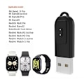 Miniatyrbilde 2 av 6: Lader for Xiaomi Smart Band 9 Pro / 9 / 8 Pro Black