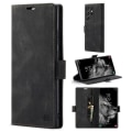 Miniatyrbillede 1 af 11: AUTSPACE A01 Retro tegnebog taske til Samsung Galaxy S23 Ultra - Sort Black