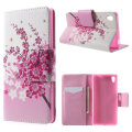 Miniatyrbilde 1 av 8: Sony Xperia Z5 Plum Blossom Lommebok-deksel Black