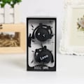 Miniatyrbillede 3 af 3: Rabbit Earbuds Over Ear Hovedtelefoner Clip Kablet 3,5 mm Headset med Mikrofon - Sort Black