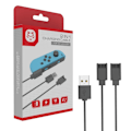 Miniatyrbillede 7 af 8: 2 i 1 opladningskabel kompatibel med Nintendo Switch Joy-Con 2,5 m forlænget USB-opladerledning Black
