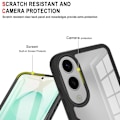 Miniatyrbillede 3 af 7: Til Samsung Galaxy S25 Edge Case PC+TPU Støddæmpende Mobiltelefon Bagside Black