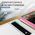 Pikkukuva 7 / 8: Google Pixel 6A iskunkestävä TPU+PC Kickstand -puhelinkotelo autoteline metallilevy - valkoinen/vaaleanpunainen White