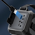 Miniatyrbild 11 av 11: handvev Radio 12000mAh Power Bank Batteri ficklampa Sol laddning Svart