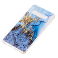 Pikkukuva 4 / 5: Marble Pattern IMD TPU Soft Back Case for Samsung Galaxy S10 - Style K Multicolor