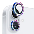 Pikkukuva 1 / 3: NORTHJO Kameran Linssinsuoja Strassilla iPhone 16 / 16 Plus, Karkaistu Lasi Multicolor