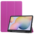 Pikkukuva 1 / 8: Tri-fold Stand Smart Case for Samsung Galaxy Tab S7 / S8 Purple