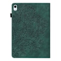 Miniatyrbillede 10 af 10: Til iPad 10.9 (2022) Tabletetui Cover Blomsterprægning - Grøn Green