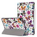 Pikkukuva 7 / 8: Apple iPad Pro 11 (2020) Slim fit tri-fold fodral - Butterflies and Flowers Green