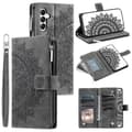 Til Samsung Galaxy A17 / A26 tegnebogscover Cover Shell Mandala Blomstermønster Grey