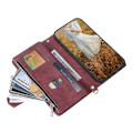 Pikkukuva 6 / 9: Xiaomi Redmi 14C Zipper Wallet Case Rhombus Stitching Line Puhelinsuojus Red
