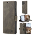 Miniatyrbild 1 av 11: AUTSPACE A01 Plånboksfodral Samsung Galaxy S23 Ultra - Coffee Brun