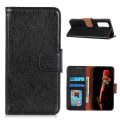 Pikkukuva 1 / 11: Huawei P Smart 2021 Textured Split Leather Wallet Case Black