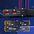 Pikkukuva 3 / 4: WEKOME WP-16 Mecha Gen3 22,5 W Supernopea latausvirtalähde 20 000 mAh Black